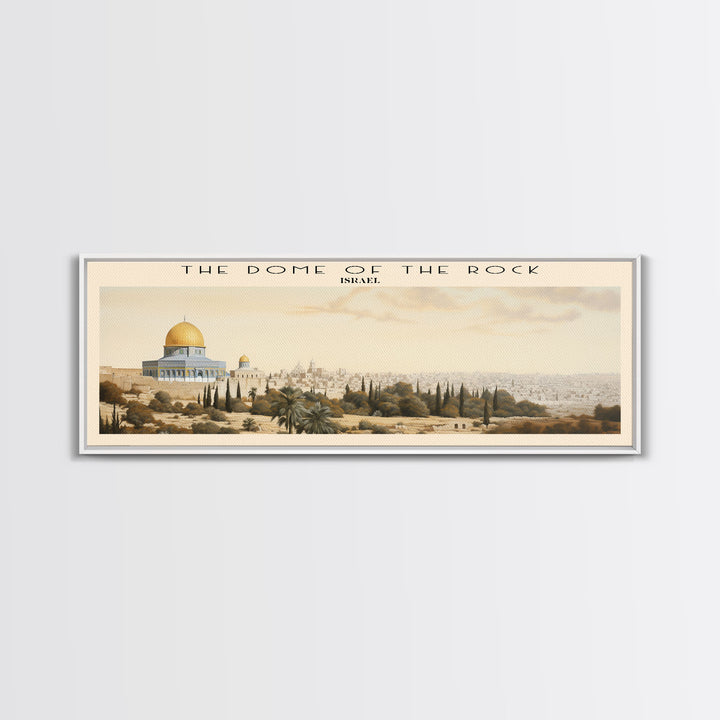 The Dome of the Rock COUNTRY | Framed Travel Poster Canvas Print | Trendy Wall Art | Watercolor Painting | Living Room Art | Unique Art