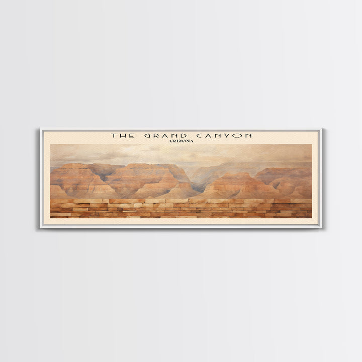 The Grand Canyon COUNTRY | Framed Travel Poster Canvas Print | Trendy Wall Art | Watercolor Painting | Living Room Art | Unique Art