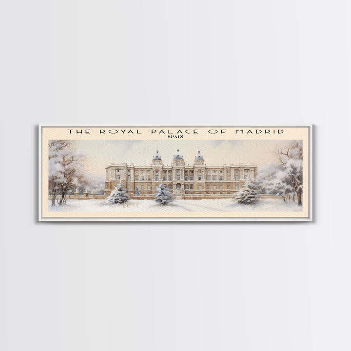 The Royal Palace of Madrid COUNTRY Travel Poster Print, Framed Canvas Print, COUNTRY Travel Art, Wood Framed Art, Wall Hanging, Home Decor