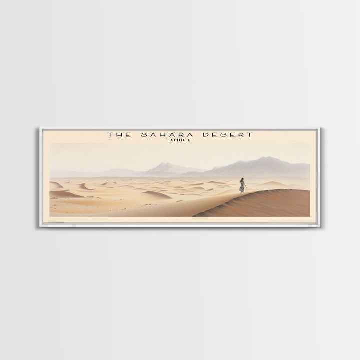 The Sahara Desert Framed Canvas Print Travel Poster | Wall Art | Home Decor | Gift For Travel Lover | Wall Hanging | Original Art