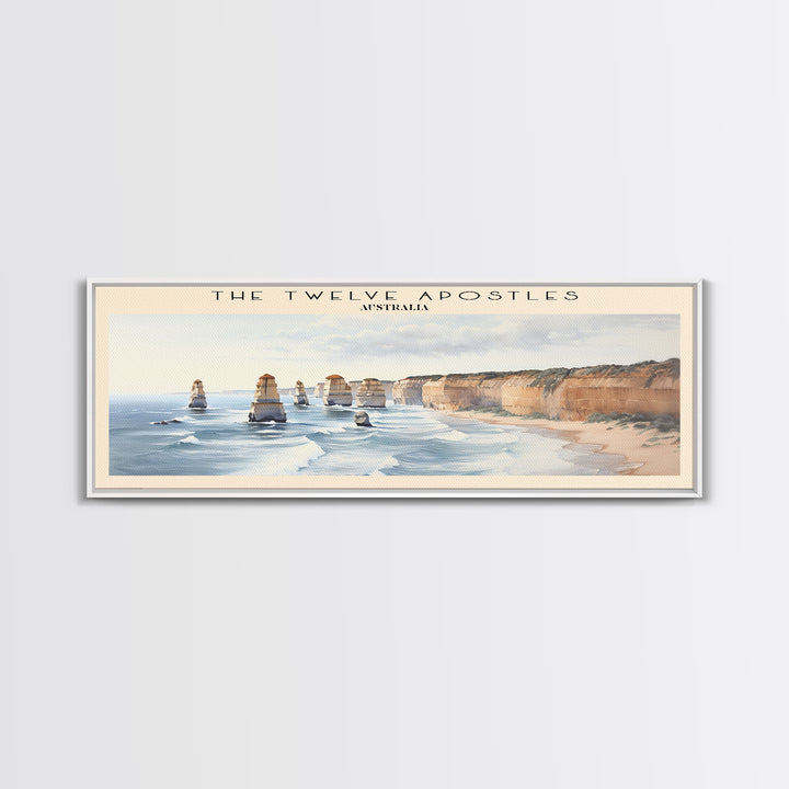 The Twelve Apostles Framed Canvas Print Travel Poster | Wall Art | Home Decor | Gift For Travel Lover | Wall Hanging | Original Art