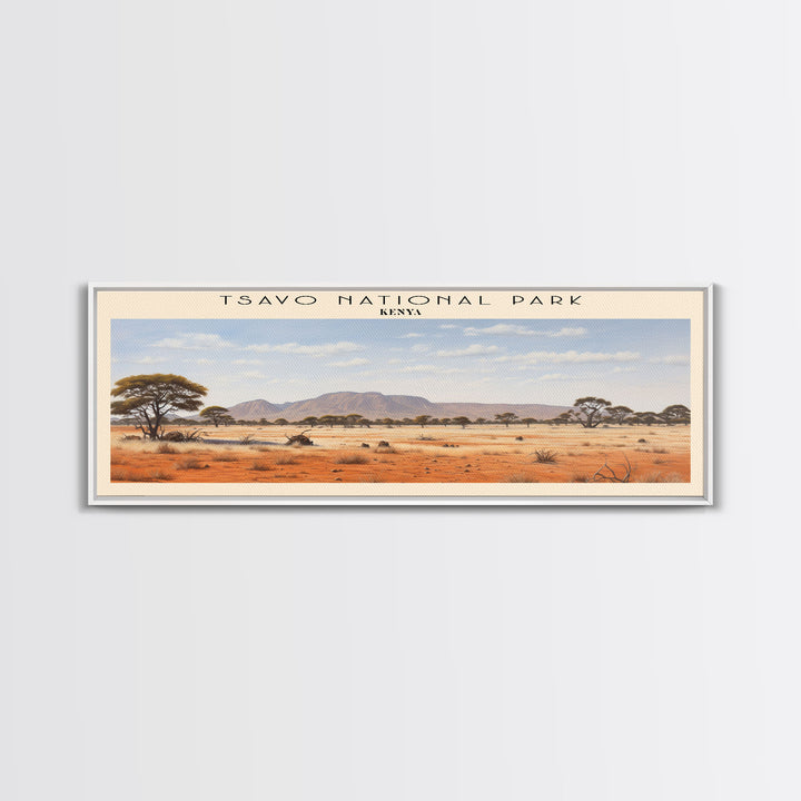 Tsavo National Park Wall Art Travel Poster Print, Gift For Travel Lover, Vacation Gift, COUNTRY Wall Art, Home Decor, Original Art