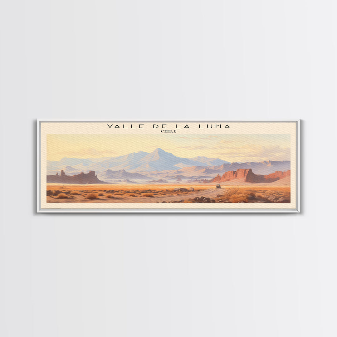 Valle de la Luna Travel Poster Print, Framed Canvas Wall Art, Metal Wall Art, COUNTRY art, Gift For Him, Travel Wall Art, Travel Lover Gift