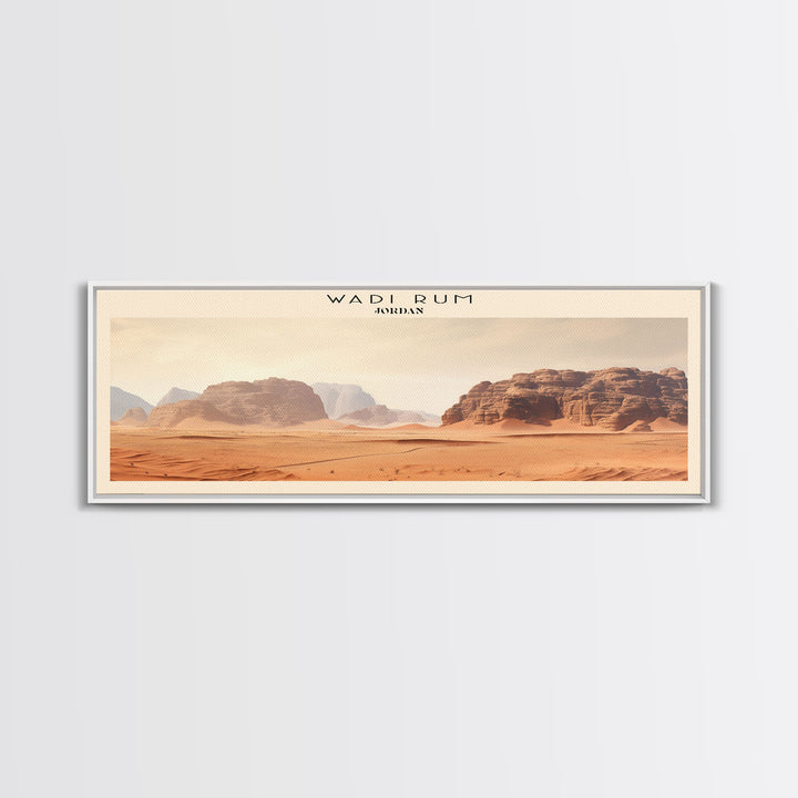 Wadi Rum Framed Canvas Print Travel Poster | Wall Art | Home Decor | Gift For Travel Lover | Wall Hanging | Original Art