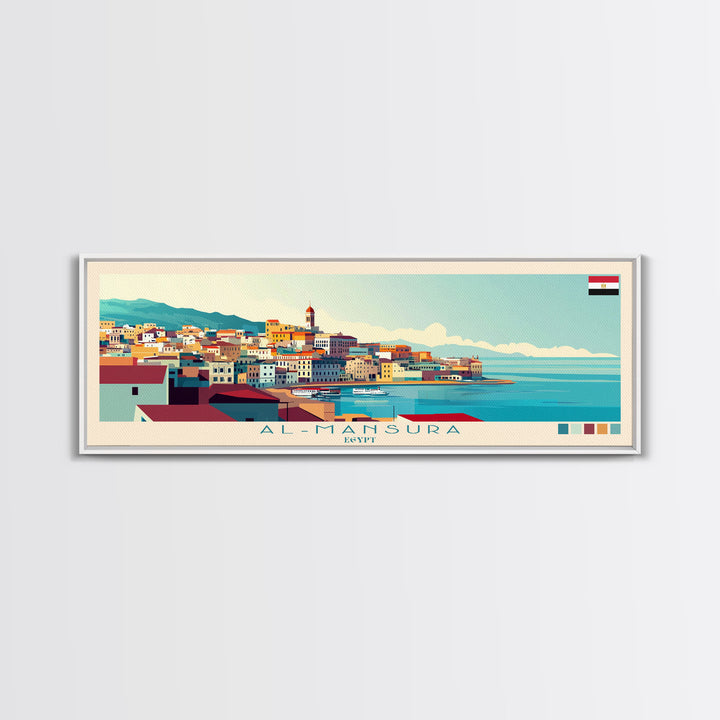 Albury–Wodonga, Australia Travel Poster Panoramic Canvas Print, Albury–Wodonga, Australia Painting, Australia Art, Albury–Wodonga Travel Art, Guest Room Painting