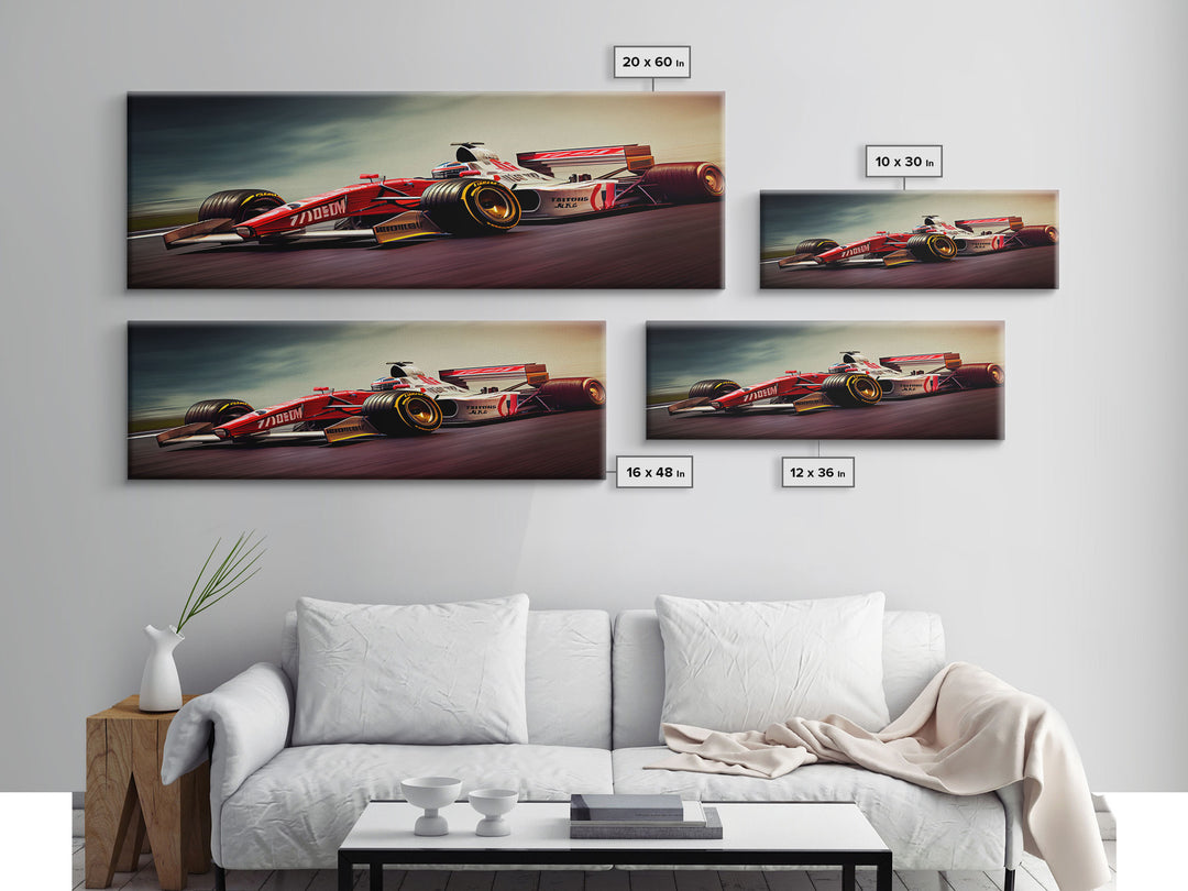 Formula 1 wall art print Motivation office wall decor Formula one car poster Modern living room home decor F1 Large framed canvas gifts