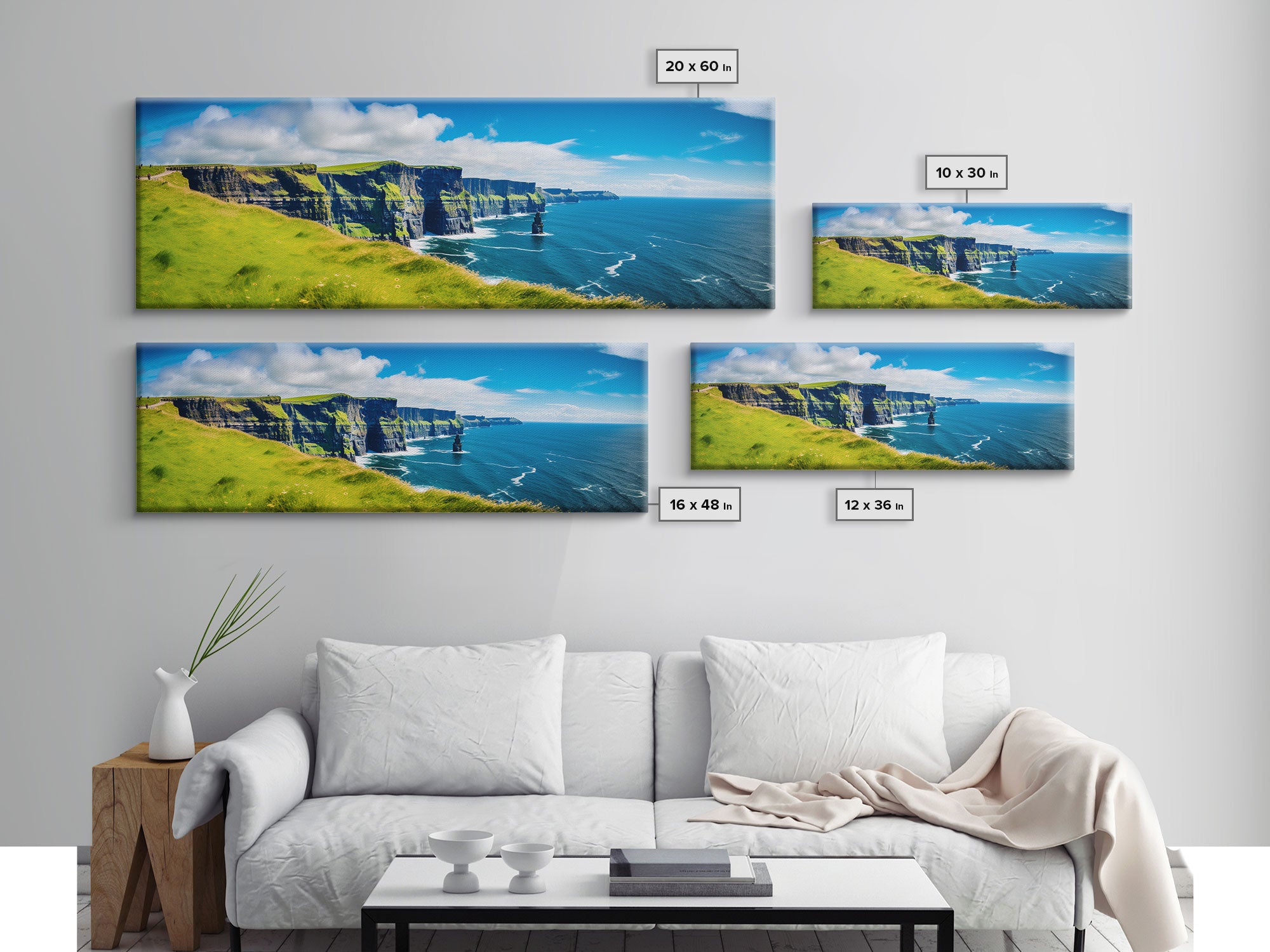 Panoramic of the Cliffs Of Moher Ireland, Extra Large Wall Art, Panoramic Wall Art, Panoramic Print, Landscape Photography, Landscape Print