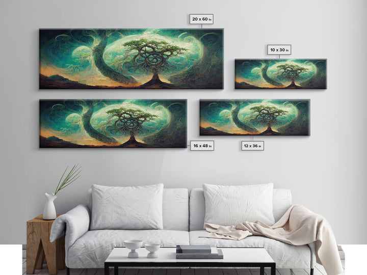 Tree Of Life, Abstract Trees Roots Nature Green Fine Art Print, Wall Art Print, Wall Décor, Wall Poster, Fantasy Art