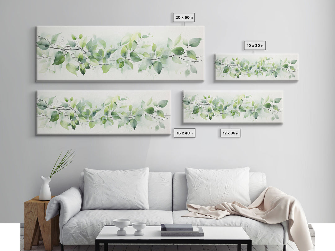 Botanical Art Print - Framed Canvas Print - Eucalyptus Art - Garden Print - Large Gallery Wrap Ready To Hang Wall Art, Optional Frame