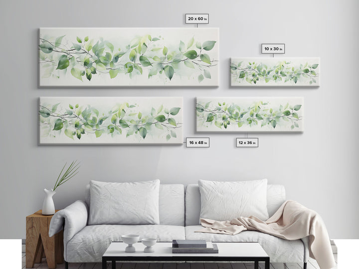 Botanical Art Print - Framed Canvas Print - Eucalyptus Art - Garden Print - Large Gallery Wrap Ready To Hang Wall Art, Optional Frame