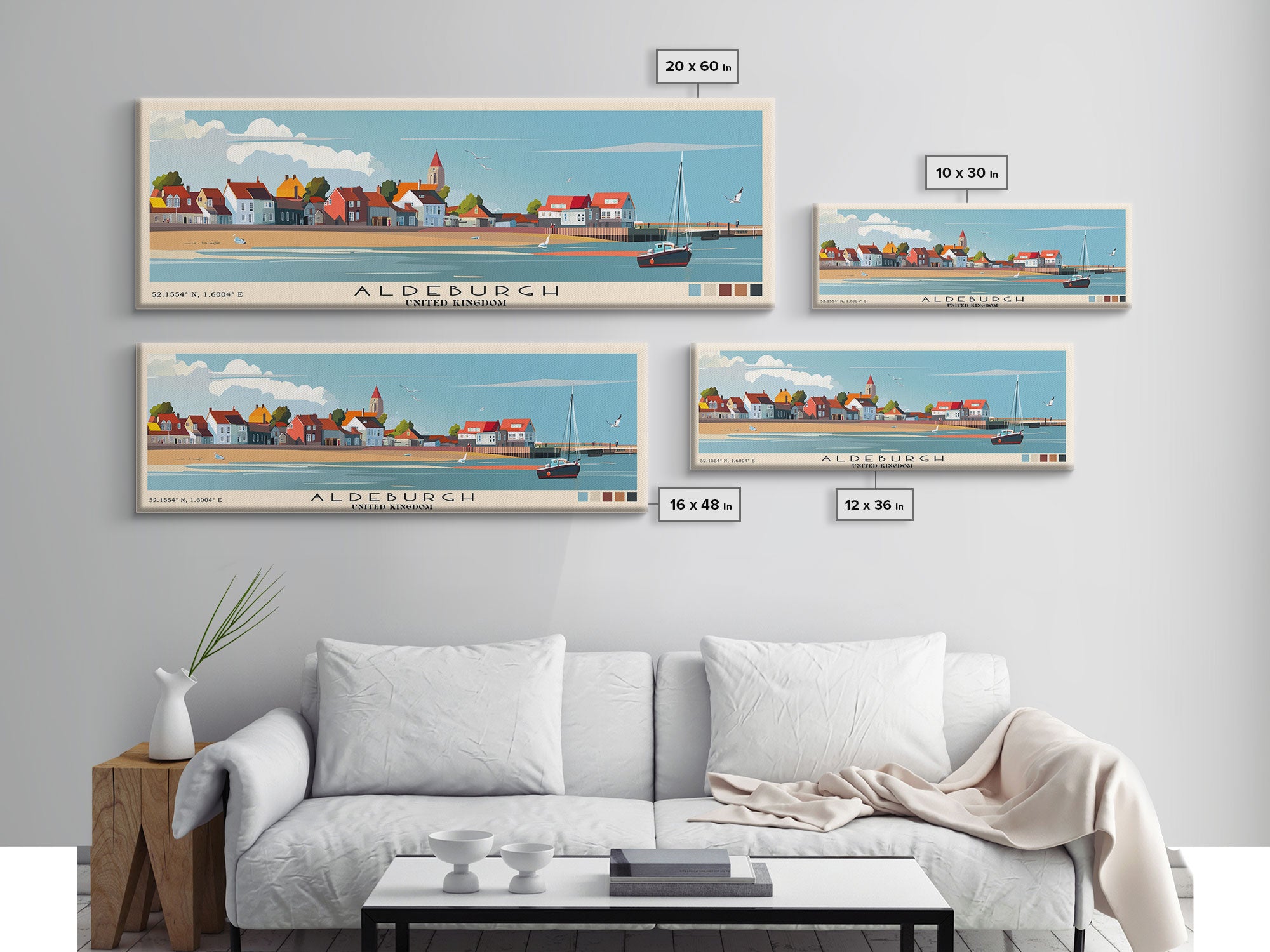 Aldeburgh, United Kingdom Panoramic Print, Vacation Gift, United Kingdom Wall Art, Vacation Wall Art, Vacatation Memories, Beach Decor, Beach Or Lakehouse Art