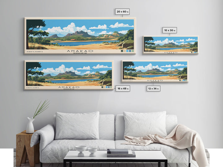 Anakao, Madagascar Panoramic Print, Vacation Gift, Madagascar Wall Art, Vacation Wall Art, Vacatation Memories, Beach Decor, Beach Or Lakehouse Art