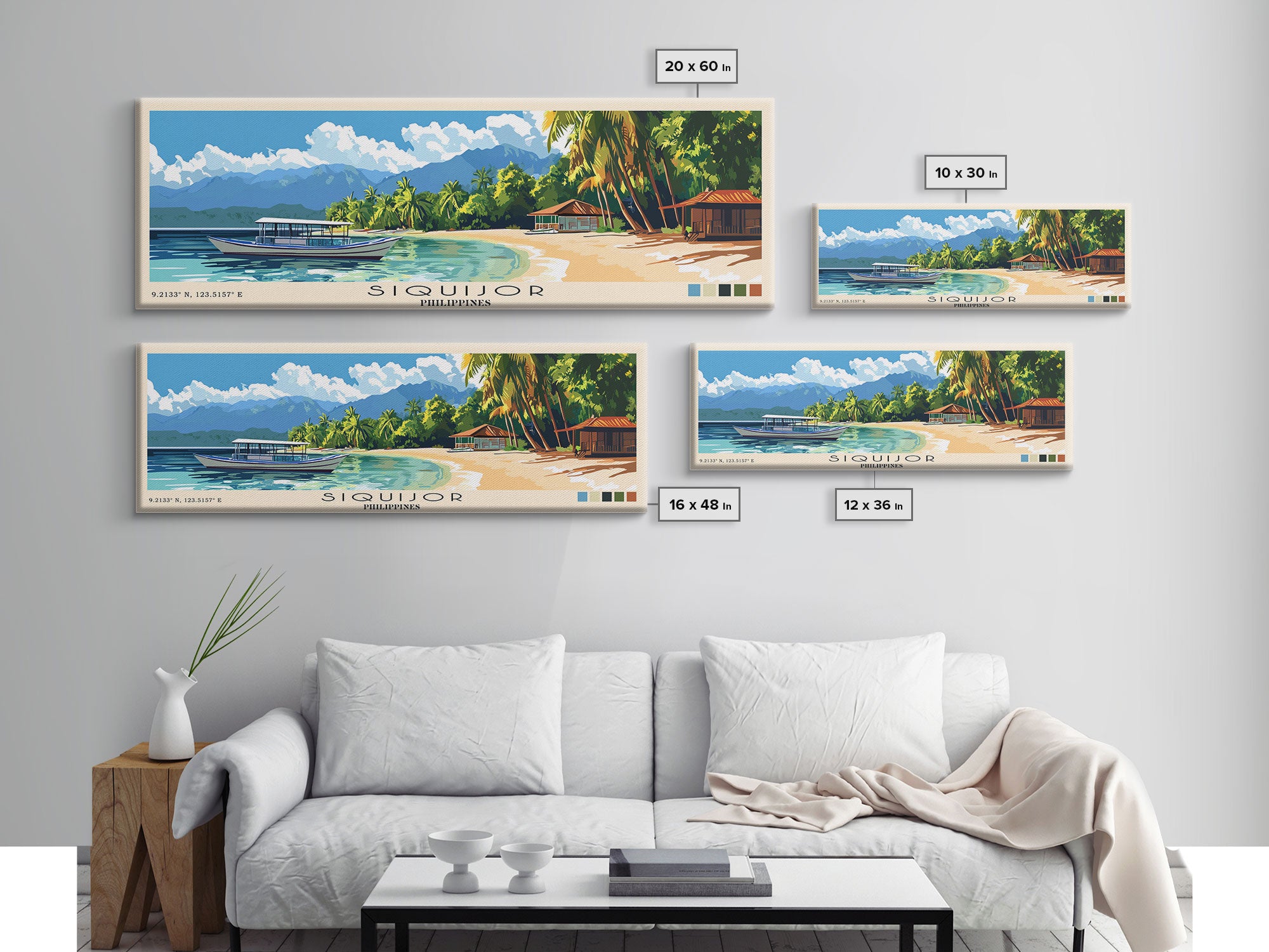 Siquijor, Philippines Panoramic Print, Vacation Gift, Philippines Wall Art, Vacation Wall Art, Vacatation Memories, Beach Decor, Beach Or Lakehouse Art