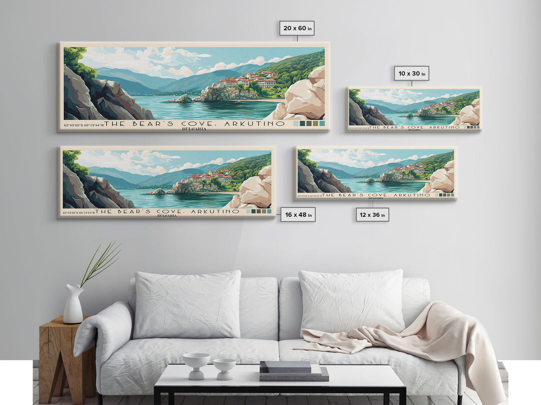 The Bear’s Cove: Arkutino, Bulgaria Panoramic Print, Vacation Gift, Bulgaria Wall Art, Vacation Wall Art, Vacatation Memories, Beach Decor, Beach Or Lakehouse Art