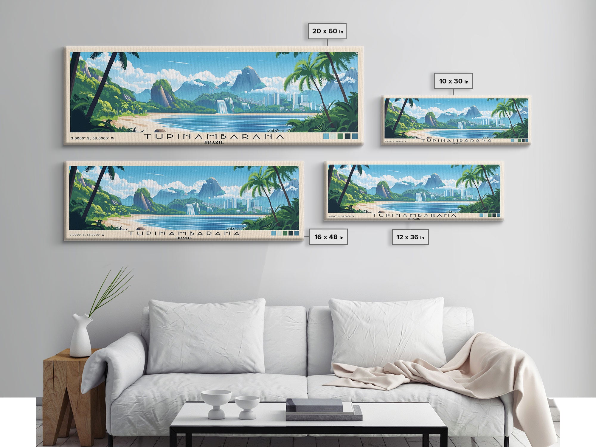 Tupinambarana, Brazil Panoramic Print, Vacation Gift, Brazil Wall Art, Vacation Wall Art, Vacatation Memories, Beach Decor, Beach Or Lakehouse Art