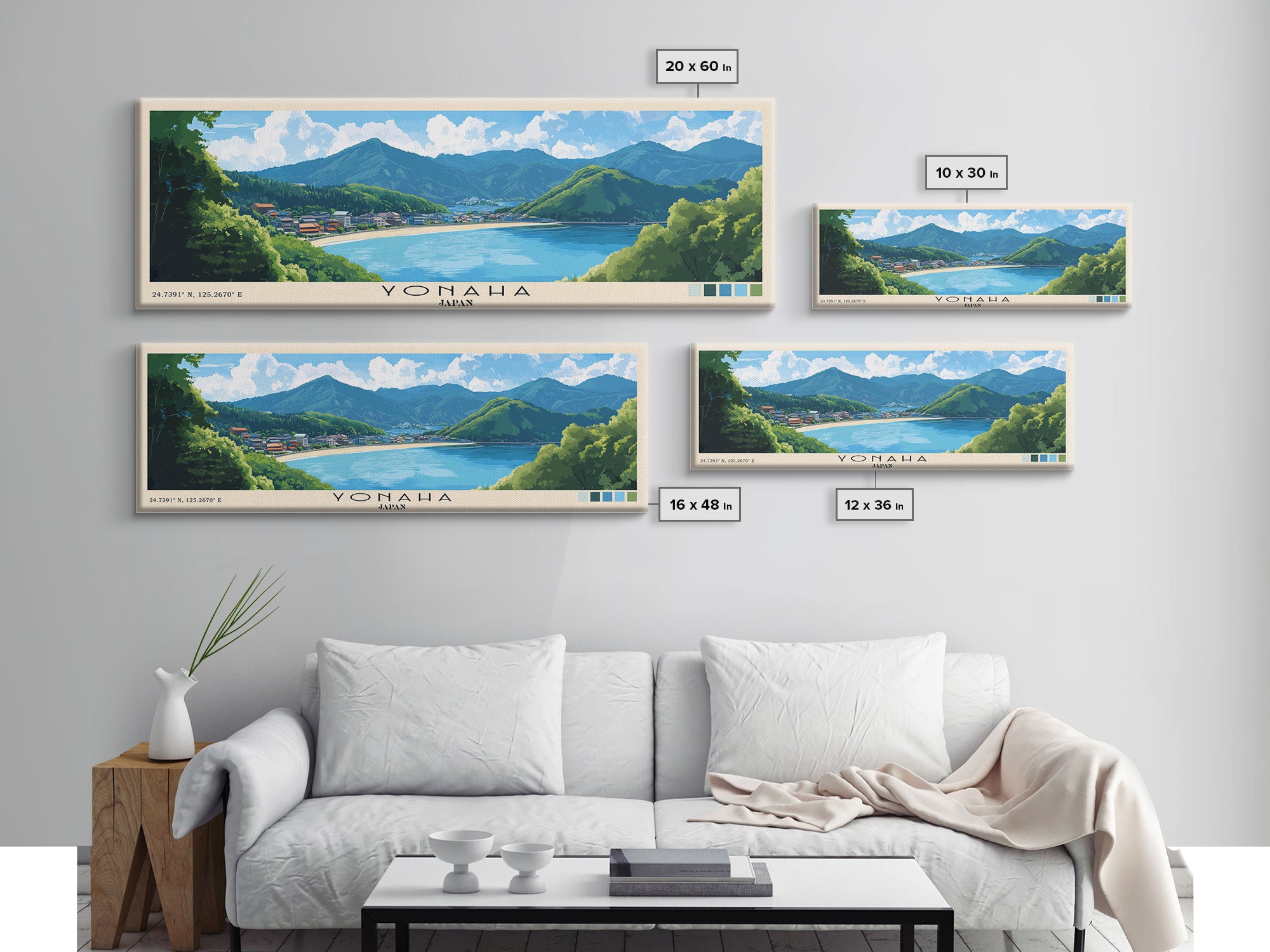 Yonaha, Japan Panoramic Print, Vacation Gift, Japan Wall Art, Vacation Wall Art, Vacatation Memories, Beach Decor, Beach Or Lakehouse Art