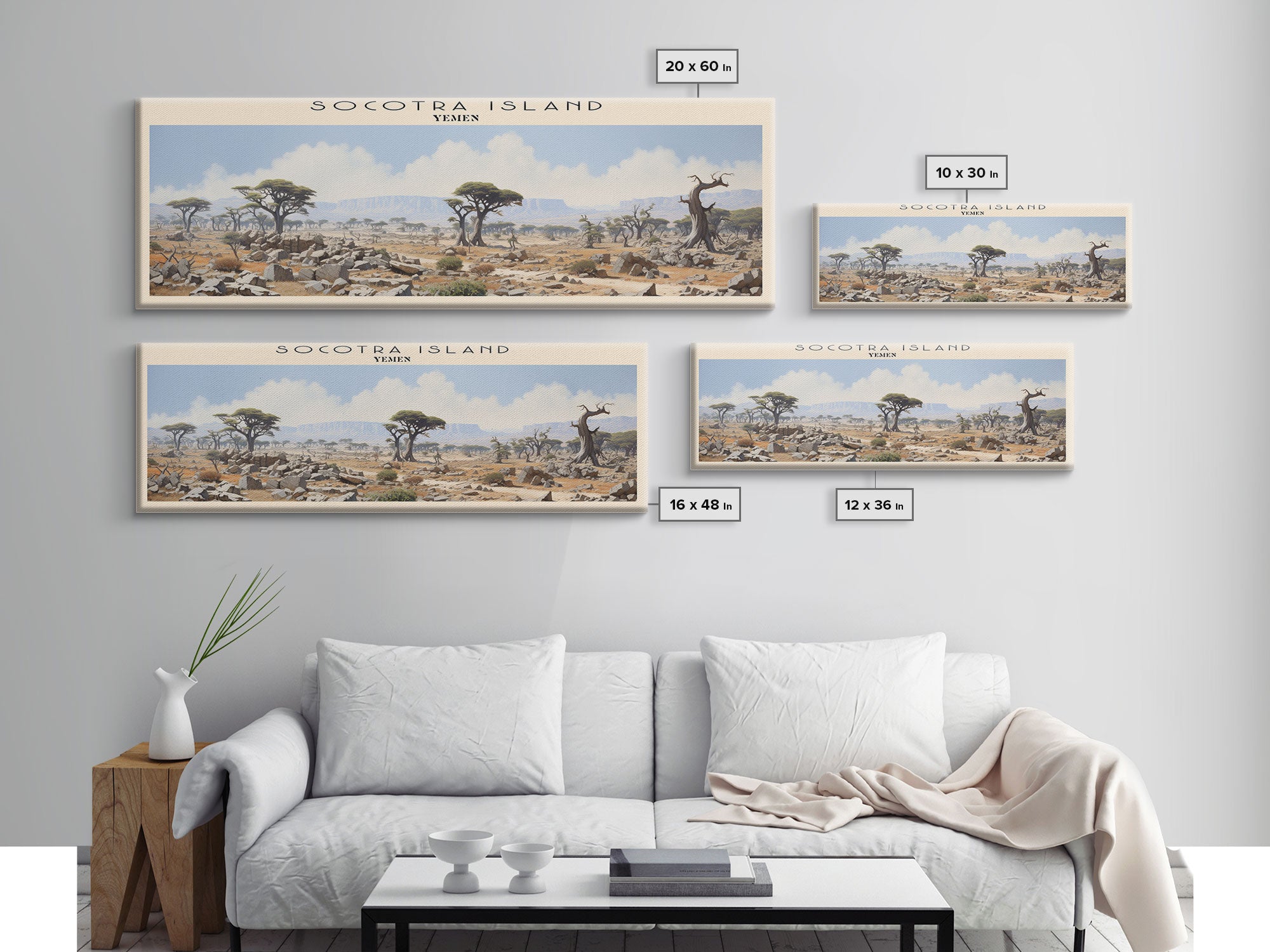 Socotra Island Framed Canvas Print Travel Poster | Wall Art | Home Decor | Gift For Travel Lover | Wall Hanging | Original Art