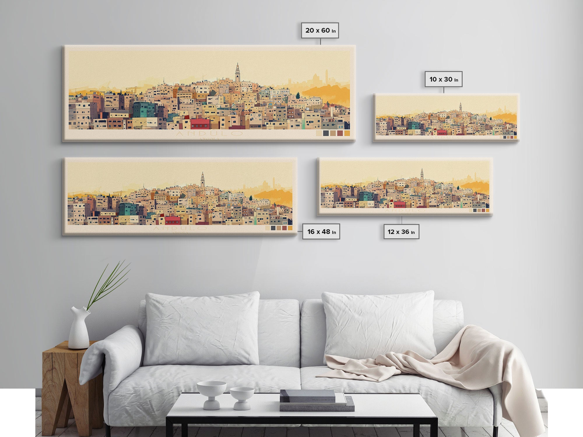 Andulo, Angola Travel Poster Panoramic Canvas Print, Andulo, Angola Painting, Angola Art, Andulo Travel Art, Guest Room Painting