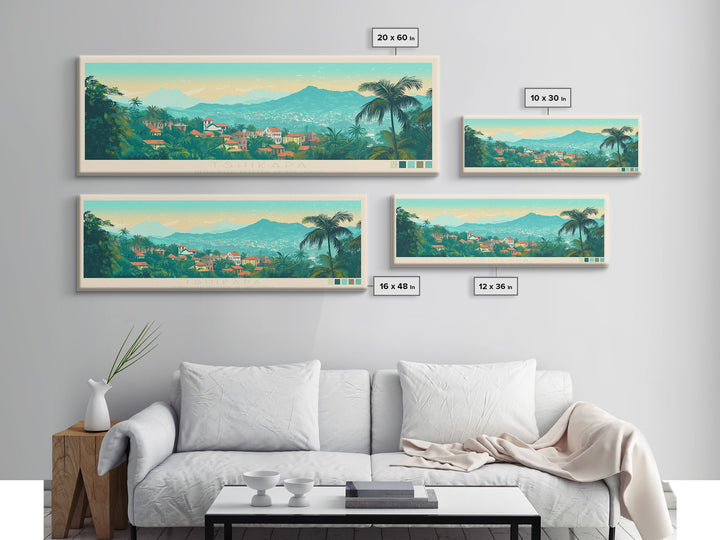 Tshikapa, Congo Travel Poster Panoramic Canvas Print, Tshikapa, Congo Painting, Congo Art, Tshikapa Travel Art, Guest Room Painting