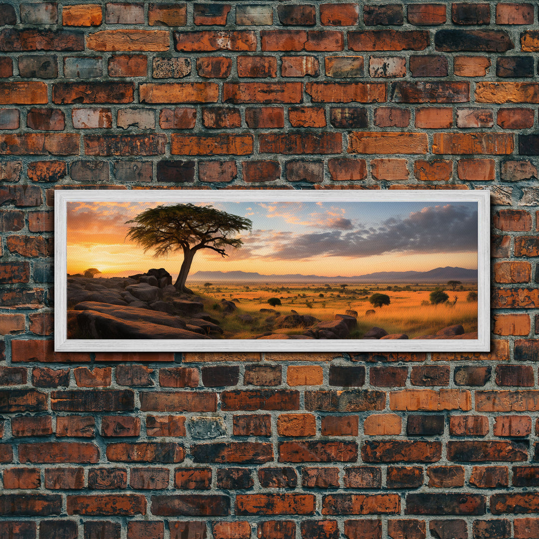 Panoramic Print of The Serengeti in Tanzania Extra Large Wall Art, Panoramic Wall Art, Panoramic Landscape Print, Landscape Photography