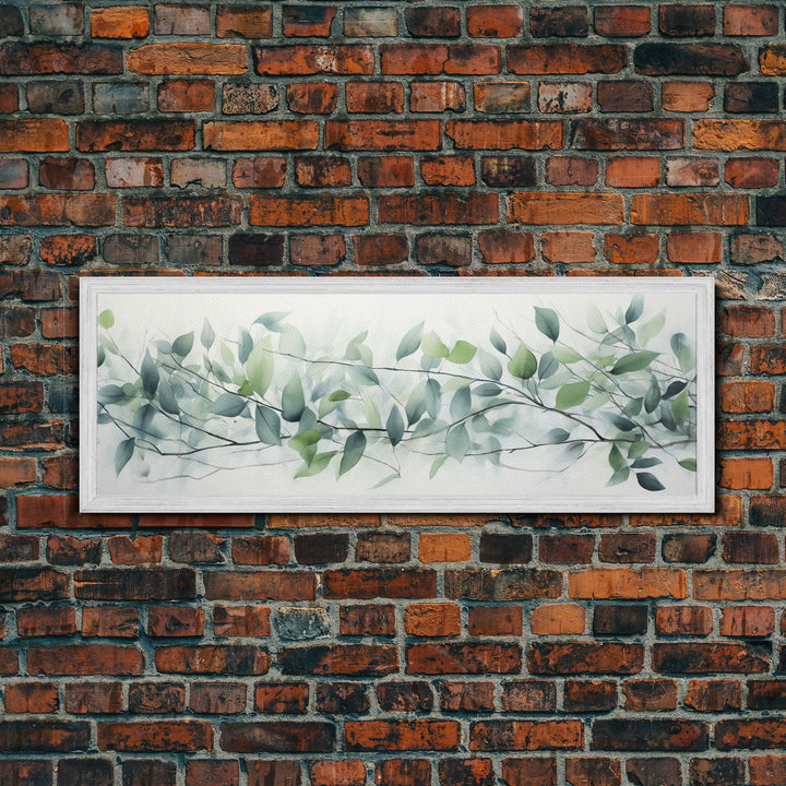 Botanical Art Print - Framed Canvas Print - Eucalyptus Art - Garden Print - Large Gallery Wrap Ready To Hang Wall Art, Optional Frame