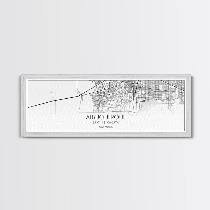 Panoramic Albuquerque City Map, New Mexico Art, Map Print, Minimalist Wall Art, Canvas Art, Housewarming Gift, Street Map Art, Closing Gift