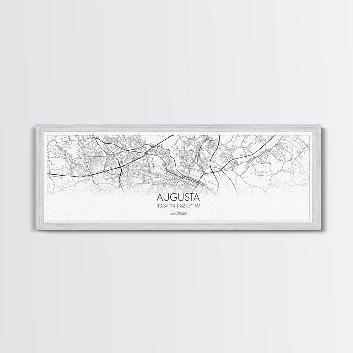 Panoramic Augusta City Map, Georgia Art, Map Print, Minimalist Wall Art, Canvas Art, Housewarming Gift, Street Map Art, Closing Gift