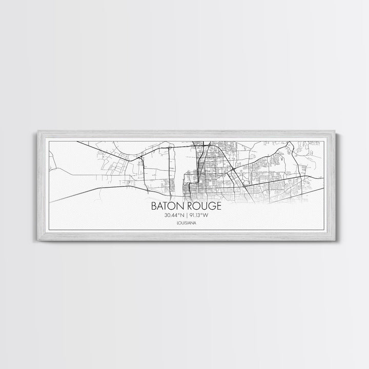 Panoramic Baton Rouge City Map, Louisiana Art, Map Print, Minimalist Wall Art, Canvas Art, Housewarming Gift, Street Map Art, Closing Gift