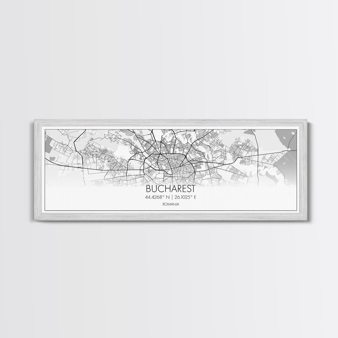 Panoramic Bucharest City Map, Romania Art, Map Print, Minimalist Wall Art, Canvas Art, Housewarming Gift, Street Map Art, Closing Gift