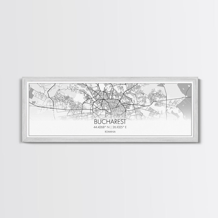 Panoramic Bucharest City Map, Romania Art, Map Print, Minimalist Wall Art, Canvas Art, Housewarming Gift, Street Map Art, Closing Gift