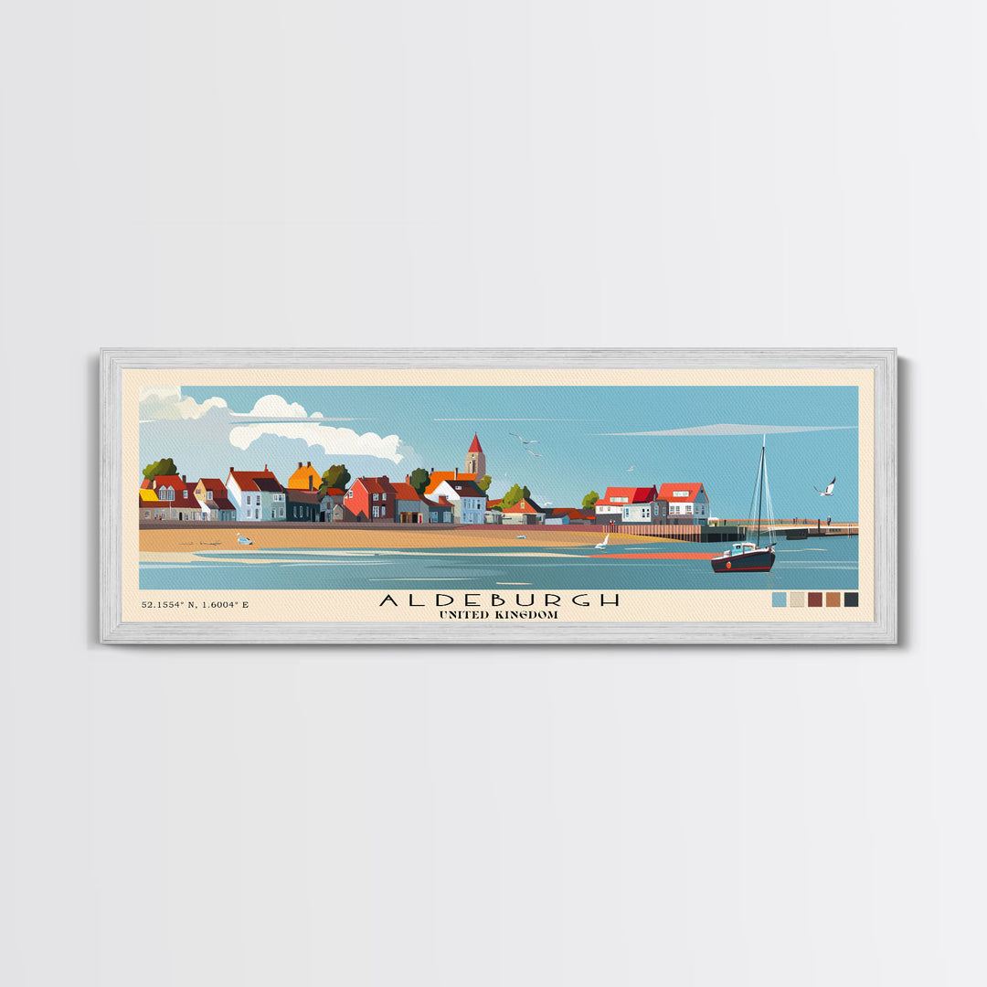 Aldeburgh, United Kingdom Panoramic Print, Vacation Gift, United Kingdom Wall Art, Vacation Wall Art, Vacatation Memories, Beach Decor, Beach Or Lakehouse Art