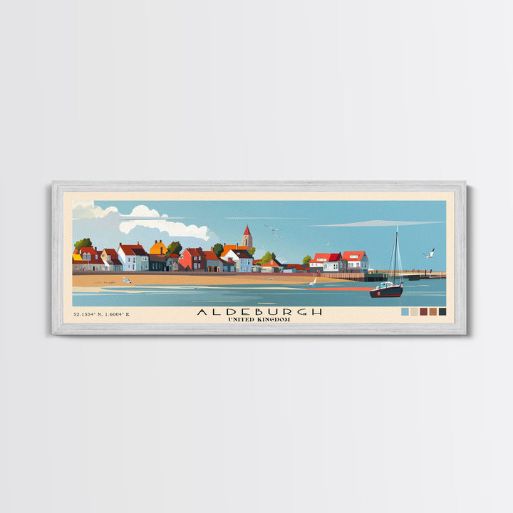 Aldeburgh, United Kingdom Panoramic Print, Vacation Gift, United Kingdom Wall Art, Vacation Wall Art, Vacatation Memories, Beach Decor, Beach Or Lakehouse Art