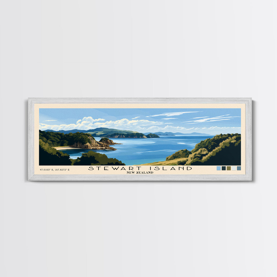 Stewart Island, New Zealand Panoramic Print, Vacation Gift, New Zealand Wall Art, Vacation Wall Art, Vacatation Memories, Beach Decor, Beach Or Lakehouse Art