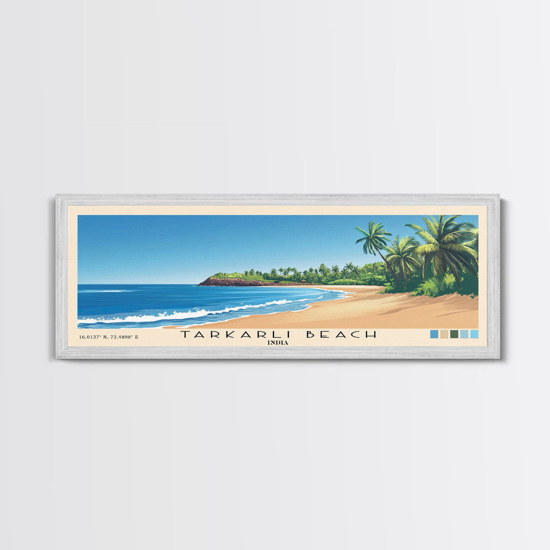 Tarkarli Beach, India Panoramic Print, Vacation Gift, India Wall Art, Vacation Wall Art, Vacatation Memories, Beach Decor, Beach Or Lakehouse Art