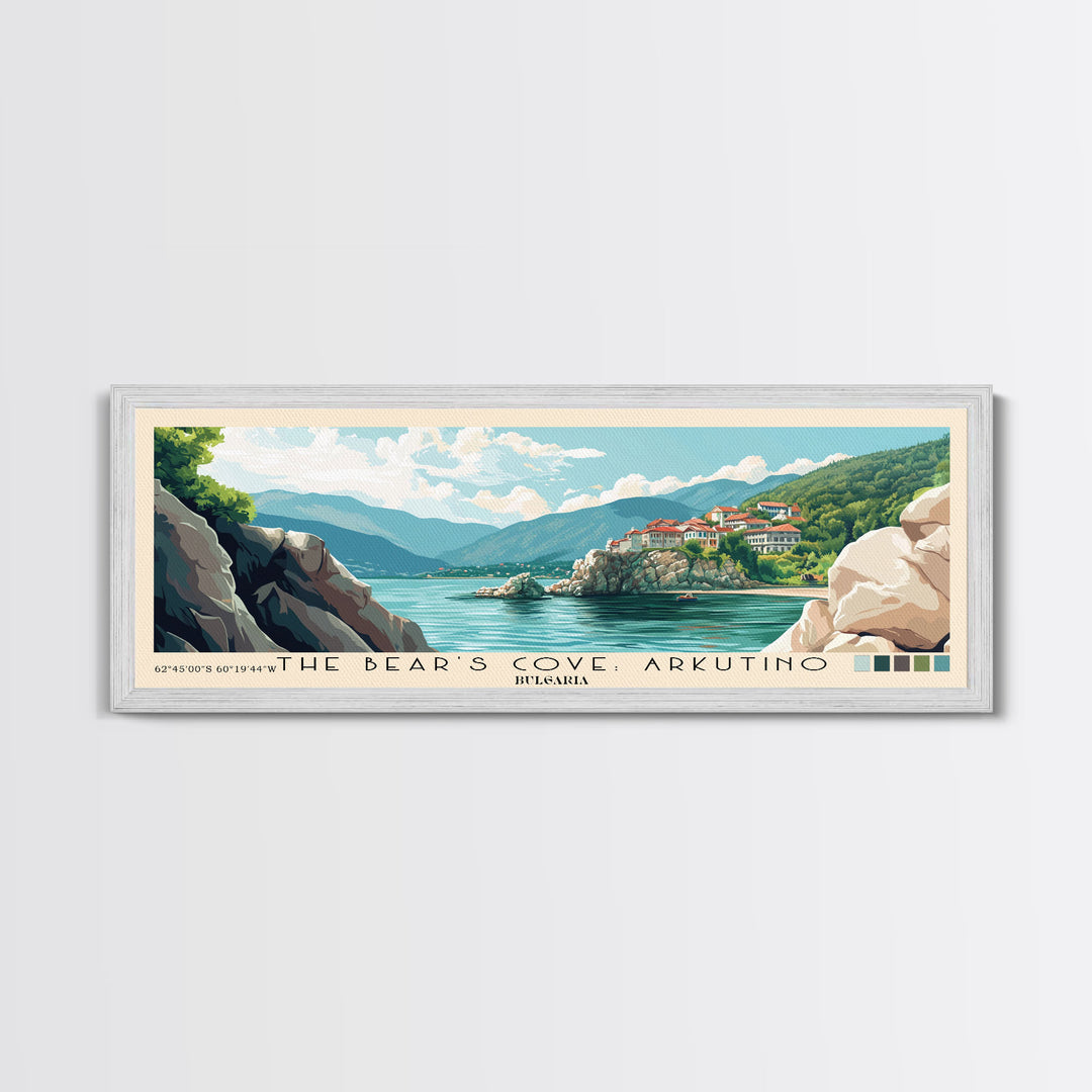 The Bear’s Cove: Arkutino, Bulgaria Panoramic Print, Vacation Gift, Bulgaria Wall Art, Vacation Wall Art, Vacatation Memories, Beach Decor, Beach Or Lakehouse Art