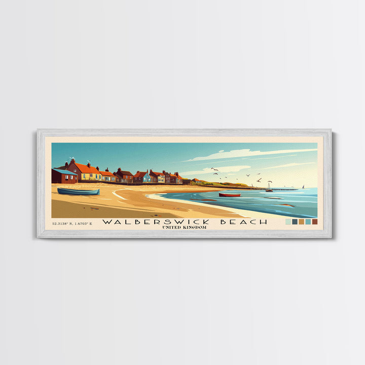 Walberswick Beach, United Kingdom Panoramic Print, Vacation Gift, United Kingdom Wall Art, Vacation Wall Art, Vacatation Memories, Beach Decor, Beach Or Lakehouse Art