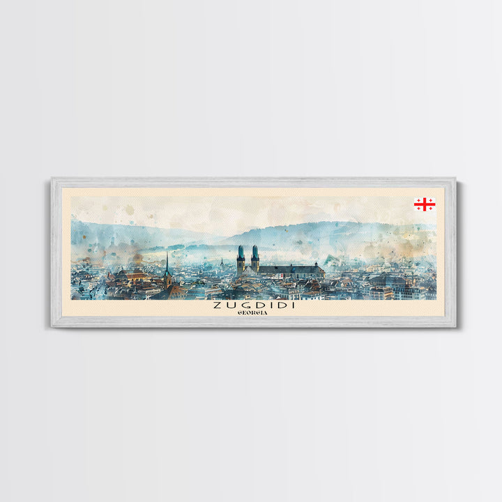 Zurich Switzerland Travel Art, City Art, Framed Canvas Print or Metal Wall Art, Europe Travel Poster, Panoramic Wall Art, Extra Wide Wall Art