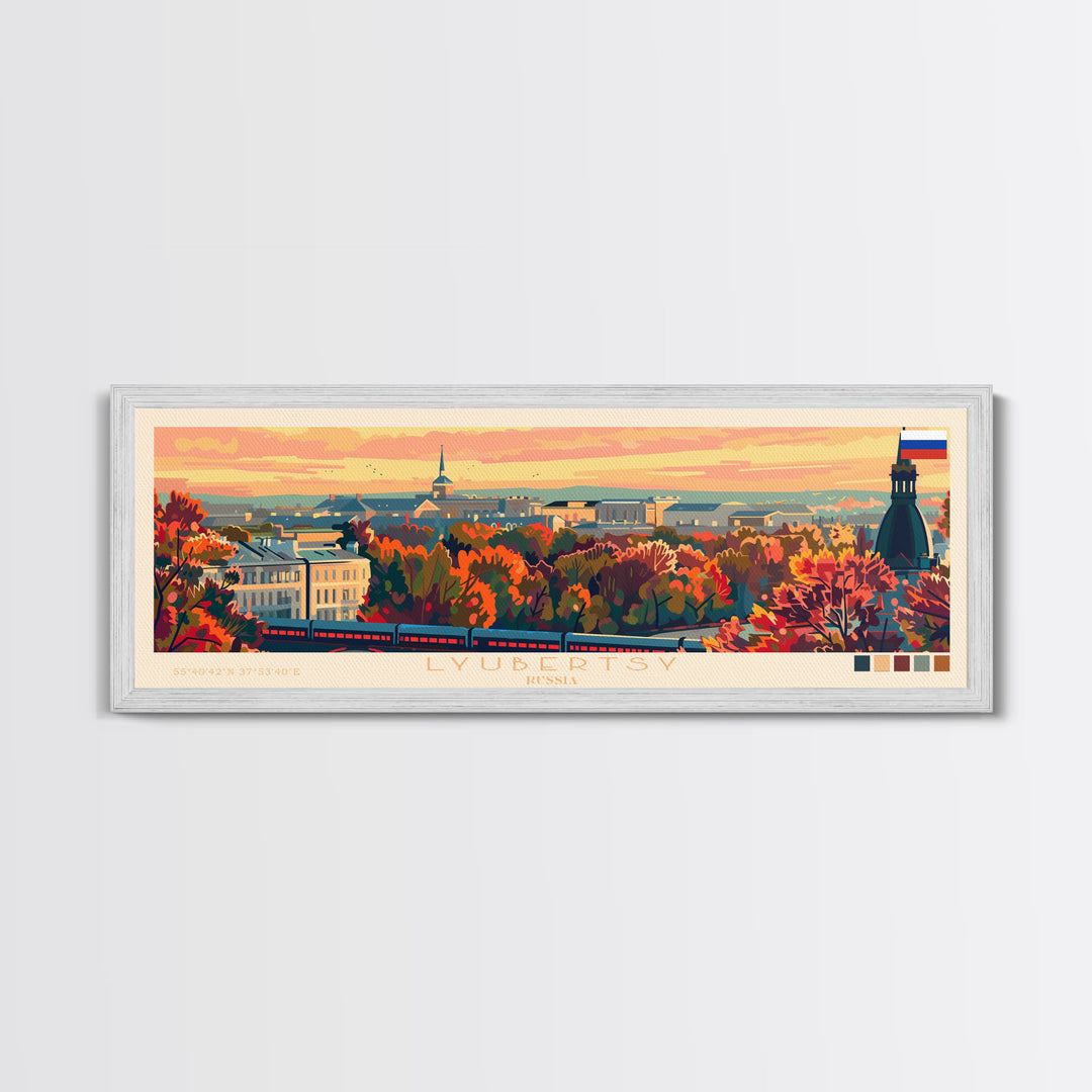 Lyubertsy Russia Travel Art, City Art, Framed Canvas Print or Metal Wall Art, Europe Travel Poster, Panoramic Wall Art, Extra Wide Wall Art