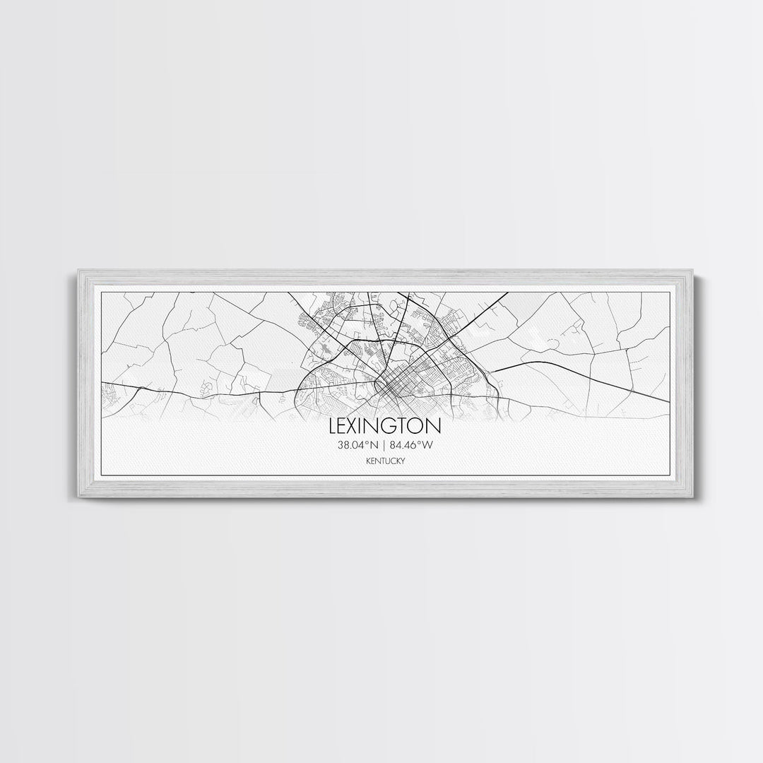 Panoramic Lexington City Map, Kentucky Art, Map Print, Minimalist Wall Art, Canvas Art, Housewarming Gift, Street Map Art, Closing Gift