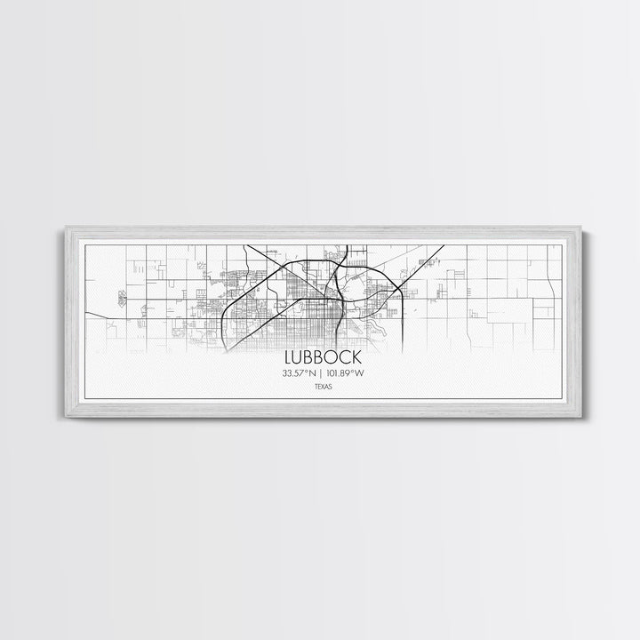 Panoramic Lubbock City Map, Texas Art, Map Print, Minimalist Wall Art, Canvas Art, Housewarming Gift, Street Map Art, Closing Gift