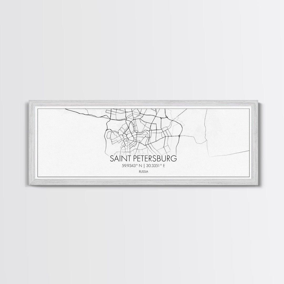 Panoramic Saint Petersburg City Map, Russia Art, Map Print, Minimalist Wall Art, Canvas Art, Housewarming Gift, Street Map, Closing Gift