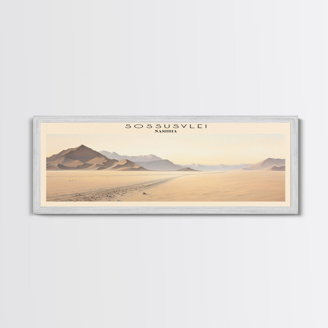 Sossusvlei COUNTRY | Framed Travel Poster Canvas Print | Trendy Wall Art | Watercolor Painting | Living Room Art | Unique Art