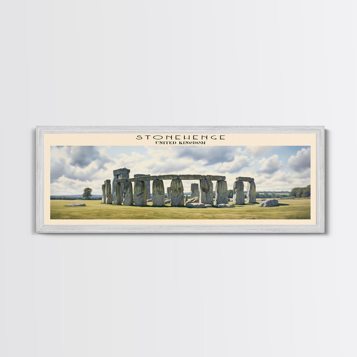 Stonehenge COUNTRY Travel Poster Print, Framed Canvas Print, COUNTRY Travel Art, Wood Framed Art, Wall Hanging, Home Decor