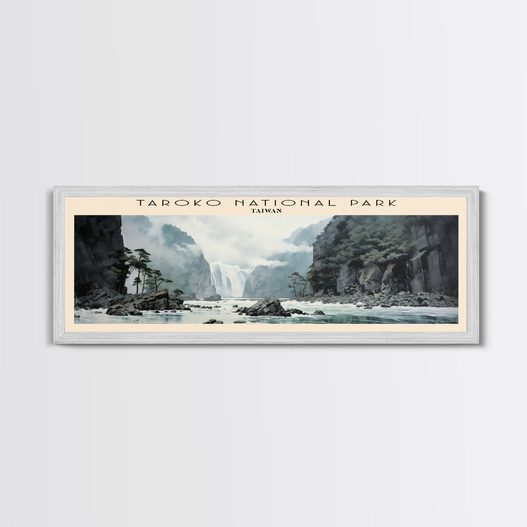 Taroko National Park COUNTRY Travel Poster Print, Framed Canvas Print, COUNTRY Travel Art, Wood Framed Art, Wall Hanging, Home Decor