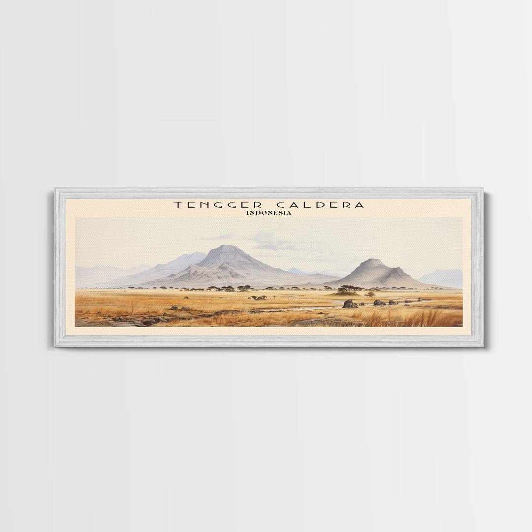 Tengger Caldera Framed Canvas Print Travel Poster | Wall Art | Home Decor | Gift For Travel Lover | Wall Hanging | Original Art