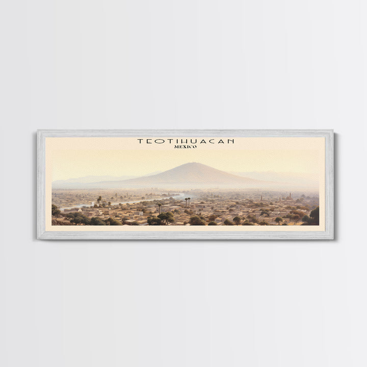 Teotihuacan COUNTRY | Framed Travel Poster Canvas Print | Trendy Wall Art | Watercolor Painting | Living Room Art | Unique Art