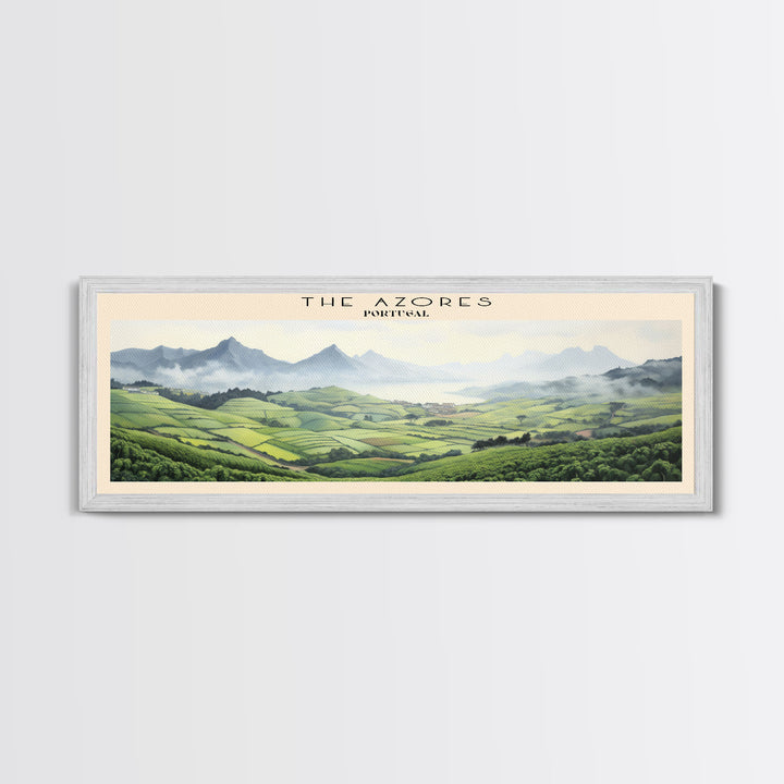 The Azores Framed Canvas Print Travel Poster | Wall Art | Home Decor | Gift For Travel Lover | Wall Hanging | Original Art