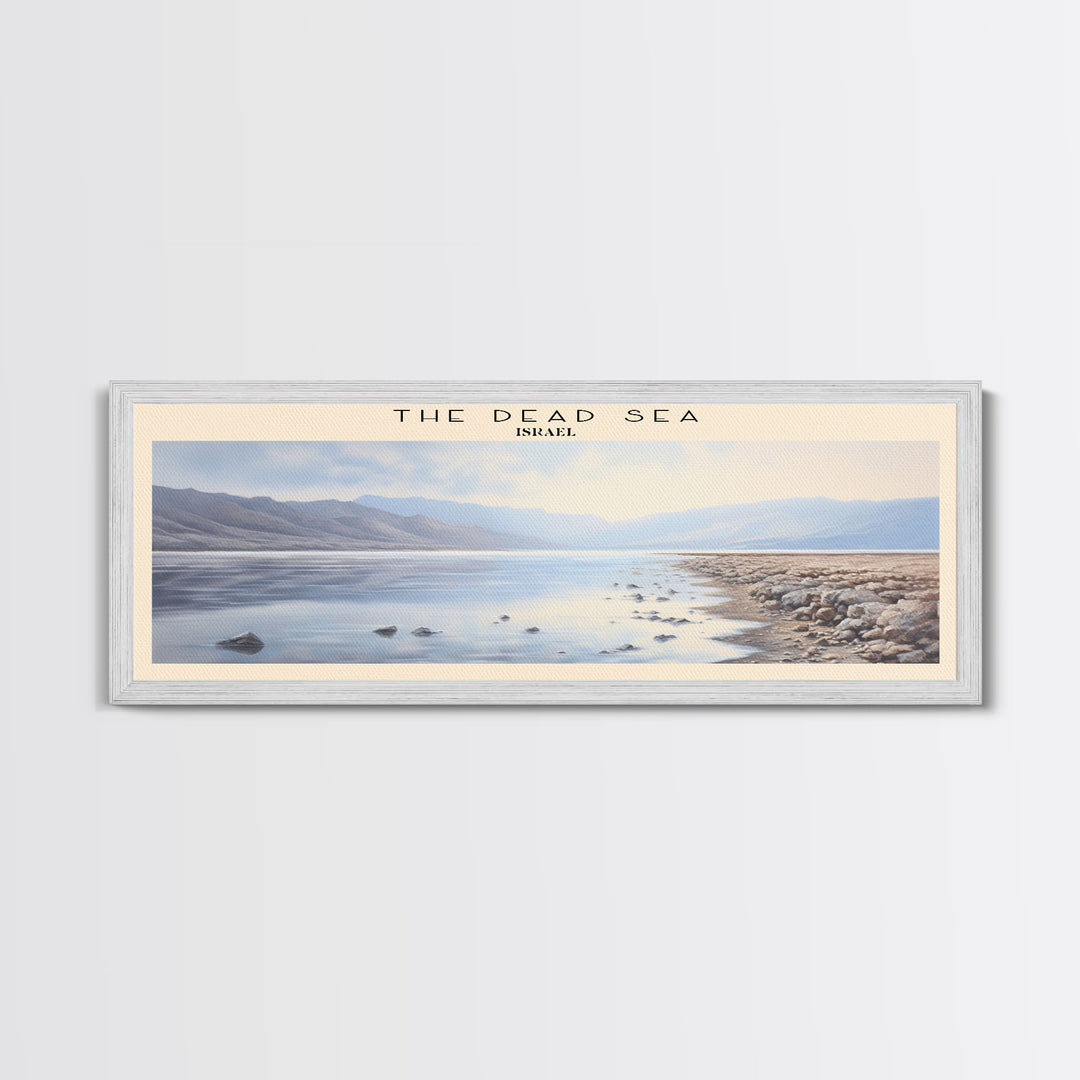 The Dead Sea Framed Canvas Print Travel Poster | Wall Art | Home Decor | Gift For Travel Lover | Wall Hanging | Original Art