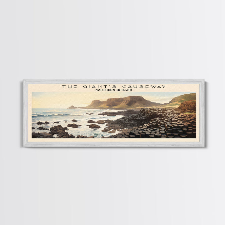 The Giant's Causeway Travel Poster Print, Framed Canvas Wall Art, Metal Wall Art, COUNTRY art, Gift For Him, Travel Wall Art, Travel Lover Gift