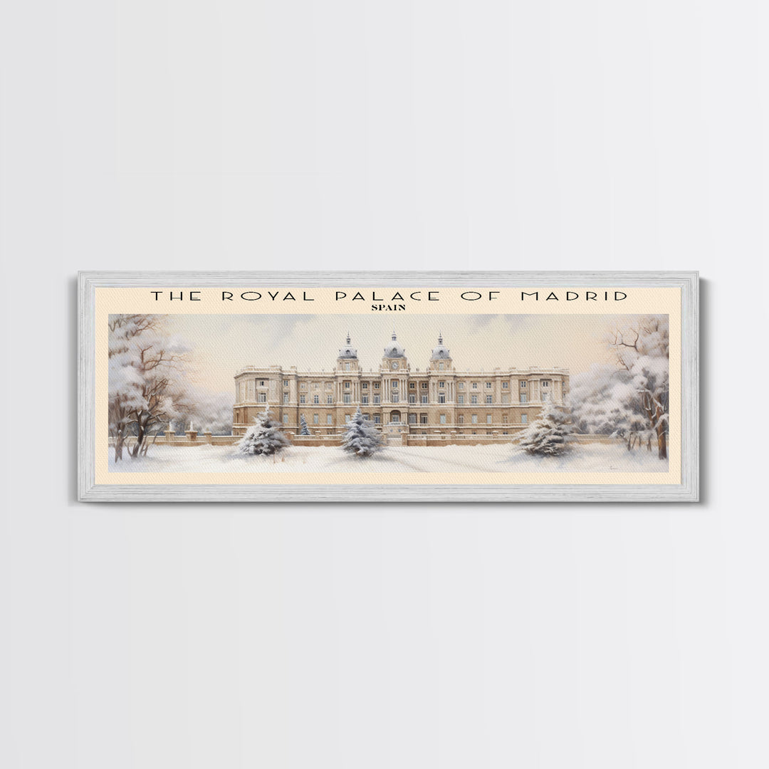 The Royal Palace of Madrid COUNTRY Travel Poster Print, Framed Canvas Print, COUNTRY Travel Art, Wood Framed Art, Wall Hanging, Home Decor